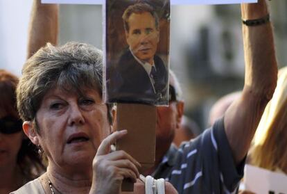 Protesta por la muerte del fiscal.