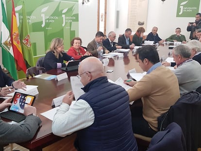 Reunión de la comisión institucional de la candidatura de Paisajes del Olivar de Andalucía en Jaén.