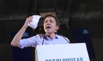 Íñigo Errejón, durante un mitin en la campaña electoral de noviembre de 2019.