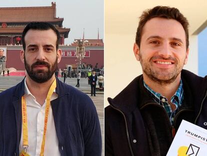 Los periodistas de EL PAÍS Jaime Santirso y Fernando Peinado, premiados por la APM. 