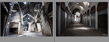 Comparativa de la ciudad de Homs de 2015 a 2017.