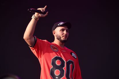 Omar Montes, nominado al mejor álbum flamenco, durante su actuación en el festival Puro Latino de Sevilla, el pasado junio. 