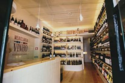 Tienda de vinos Mercearia Vinho, en Lisboa.