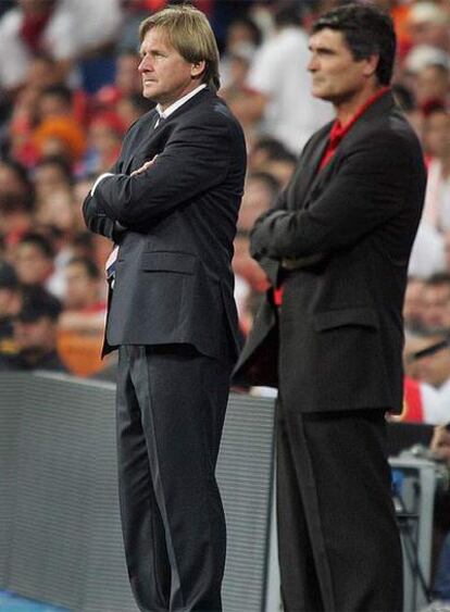 Schuster y Juande Ramos en la final de la Copa del Rey entre el Getafe y el Sevilla