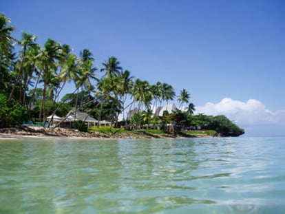 Pequeña isla de coral en Fiji ideal para descansar y relajarse