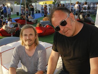 Geoff Barrow y Adrian Utley, de Portishead, ayer en el FIB.