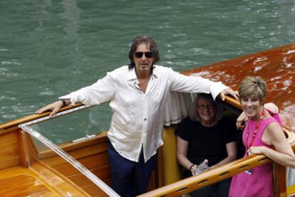 Al Pacino después de la presentación en Venecia de <i>Wilde Salome</i>.