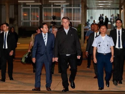 Bolsonaro, antes de embarcar rumo ao Japão.