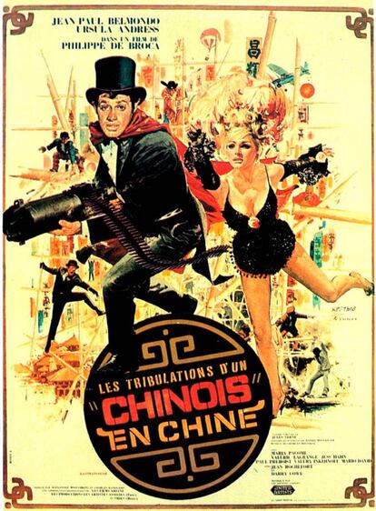 &#039;Las tribulaciones de un chino en China&#039; (Philippe de Broca, 1965). Aunque la pel&iacute;cula no tuvo los resultados art&iacute;sticos de las anteriores colaboraciones del t&aacute;ndem Belmondo-De Broca en esta historia llena de aventuras y basada en una novela de Julio Verne, para la cr&oacute;nica de sociedad supuso el encuentro entre el actor y la actriz Ursula Andress que iniciar&iacute;an una historia de amor.