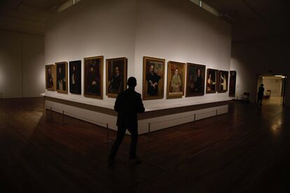 Muchas de las obras que llegan al Prado pertenecientes de la Hispanic Society no se habían hecho públicas hasta ahora o permanecían inéditas. En la imagen, retratos del pintor Joaquín Sorolla.