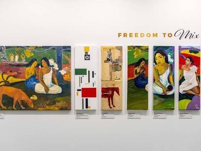 Cinco artistas (derecha) reinterpretaron el famoso 'Arearea' de Paul Gauguin. El resultado es una mezcla audaz, pero consistente de la pieza del francés; la prueba de que una mezcla personal es siempre el comienzo de una gran obra.