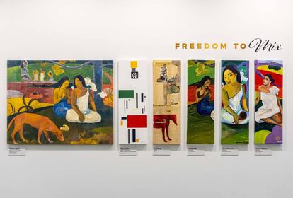 Cinco artistas (derecha) reinterpretaron el famoso 'Arearea' de Paul Gauguin. El resultado es una mezcla audaz, pero consistente de la pieza del francés; la prueba de que una mezcla personal es siempre el comienzo de una gran obra.
