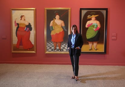 Lina Botero en la exposición 'Botero. 60 años de pintura' en CentroCentro.