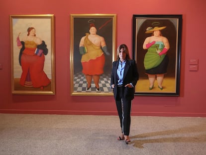 Lina Botero en la exposición 'Botero. 60 años de pintura' en CentroCentro.