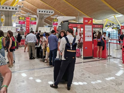 Mostradores de Iberia en el aeropuerto de Madrid-Barajas.