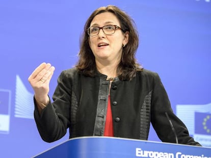 La comisaria europea de comercio de la UE, Cecilia Malmstrom.