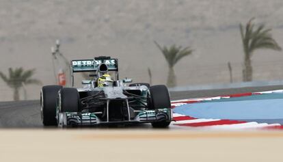 Nico Rosberg, durante la clasificaci&oacute;n 