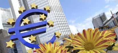 Vista general de la sede del El Banco Central Europeo (BCE) en Fráncfort
