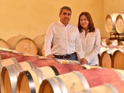 Miguel Ángel Alonso y María José Galera, propietarios de la bodega Fuentes del Silencio.