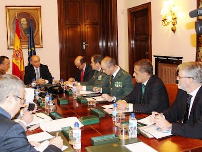 A meeting of the terrorist threat evaluation committee on Tuesday.