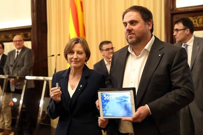 Carme Forcadell i Oriol Junqueras.