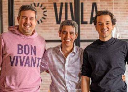 Carlos Floria, Ivan Rodriguez y Carlos Gomez, socios fundadores de Vivla.