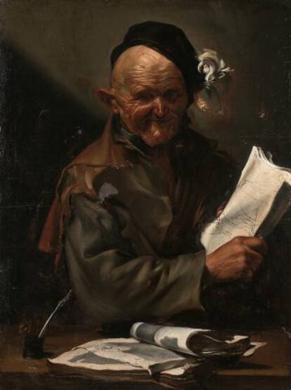 'Un filósofo: el feliz geómetra', atribuido a Ribera en su etapa romana.