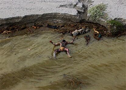 En la imagen, un cadáver en las aguas del lago Enriquillo, en el suroeste de Santo Domingo.