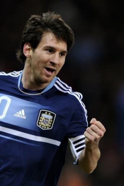 Messi celebra un gol ante Suiza.