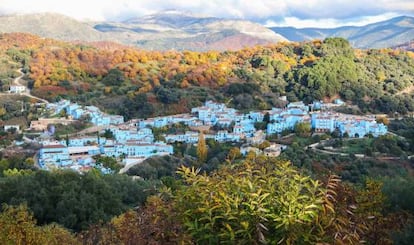 Júzcar entre castaños (y otros árboles)