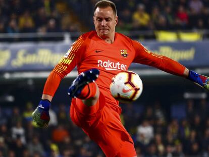 Ter Stegen, en el partido Villarreal-Barça.