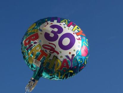 Globo de treinta cumplea&ntilde;os. 