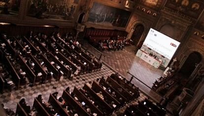 Jornada inaugural de la conferencia preparatoria de Habitat III el pasado 4 de abril en Barcelona.