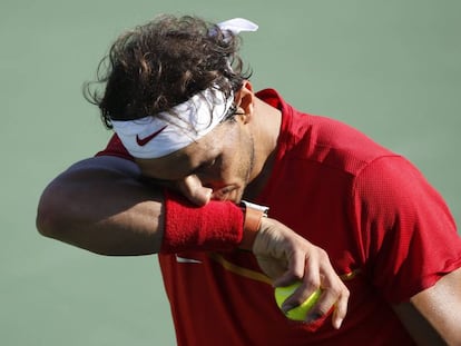 Nadal, en su partido ante Nishikori.