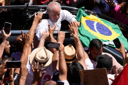 Lula da Silva, después de votar el domingo.