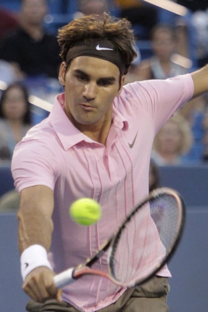 Roger Federer, en su partido frente a Baghdatis.