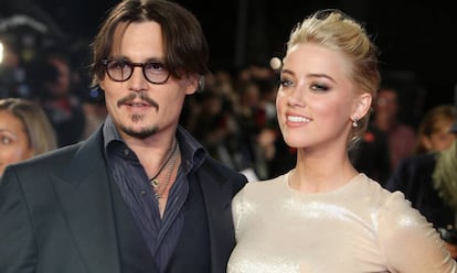 Johnny Depp y Amber Heard, en Londres.