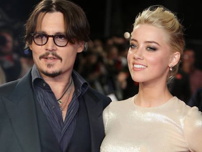 Johnny Depp y Amber Heard, en Londres.