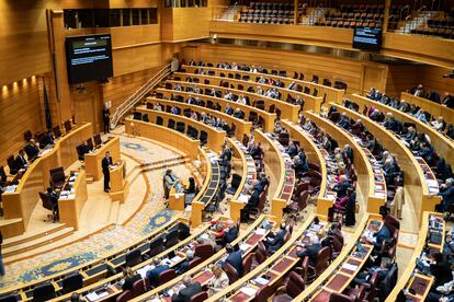 Debate del Congreso, aunque en la sede del Senado, sobre las enmiendas a la totalidad de Ley de Amnistía, el pasado día 12.