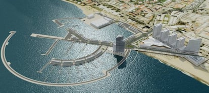 Recreación del proyecto del nuevo puerto de la Bajadilla en Marbella.