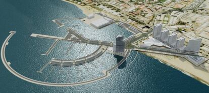Recreación del proyecto del nuevo puerto de la Bajadilla en Marbella.