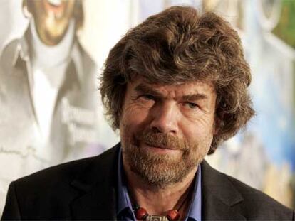 Reinhold Messner, el lunes en Madrid durante la presentación de su libro <i>Mi vida al límite.</i>