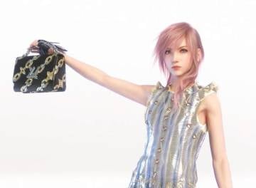 Lightning, la protagonista de Final Fantasy, posa con un bolso de la 'maison' francesa.