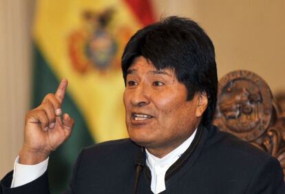 Evo Morales, durante una conferencia de prensa el pasado día 2.