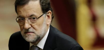 Rajoy, durante el debate.