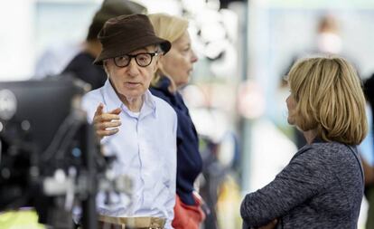 Woody Allen en el primer día de rodaje de su nueva película en San Sebastián.