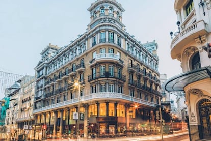 Hotel Las Letras en la Gran Vía de Madrid.