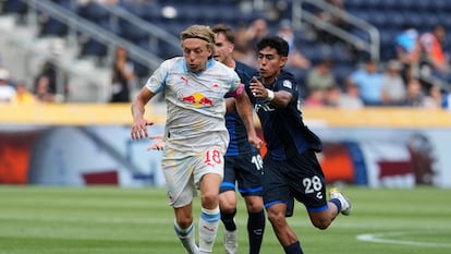 Mads Bidstrup, en el partido contra Pachuca el 18 de junio.