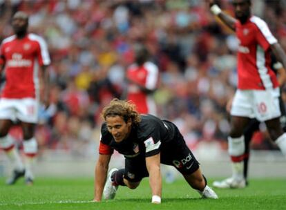 Forlán, durante el encuentro