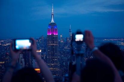 Manhattan, en Nueva York, con el Empire State en el centro de la imagen.